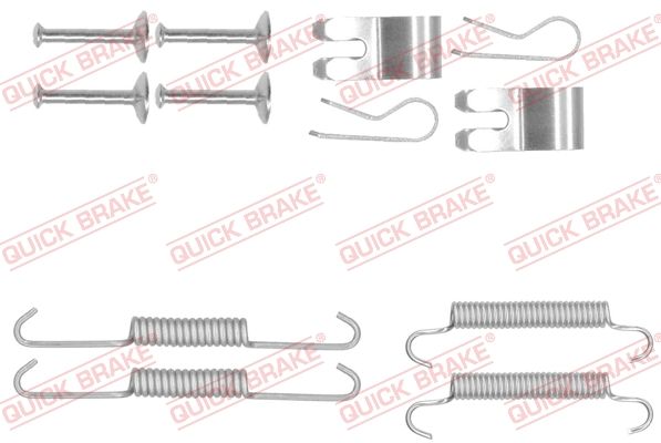 QUICK BRAKE priedų komplektas, stovėjimo stabdžių trinkelės 105-0013